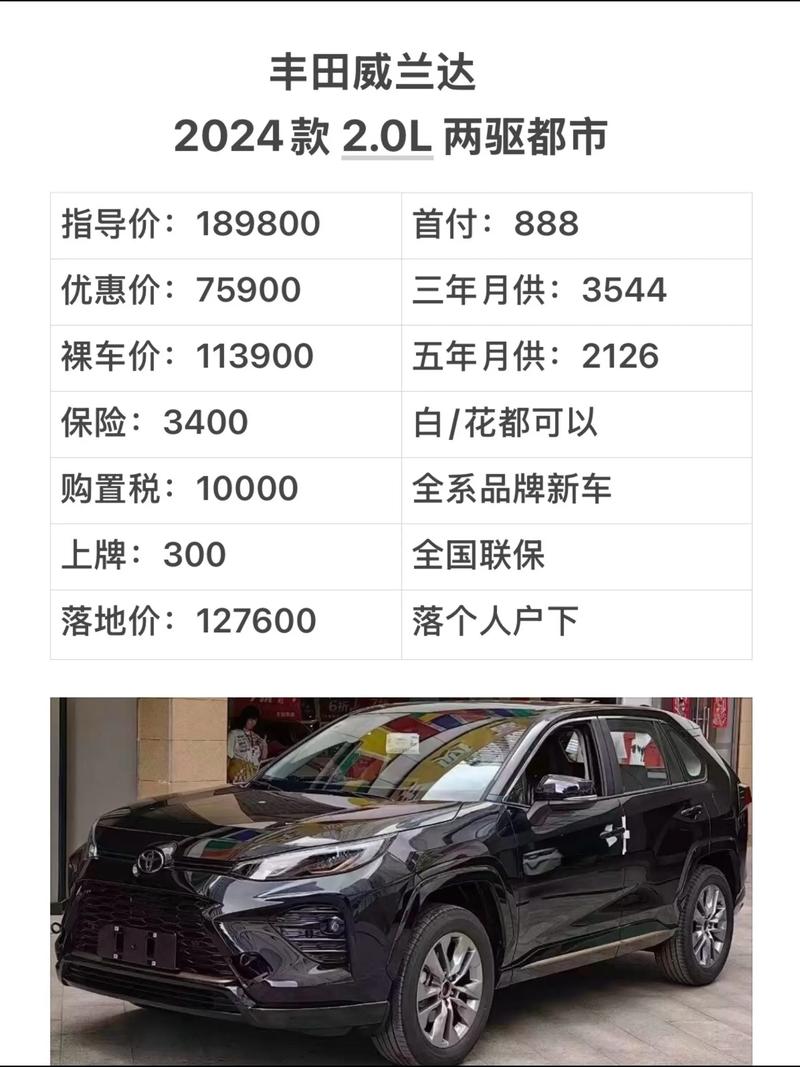 丰田威兰达价格及图片／丰田威兰达价格及图片多少